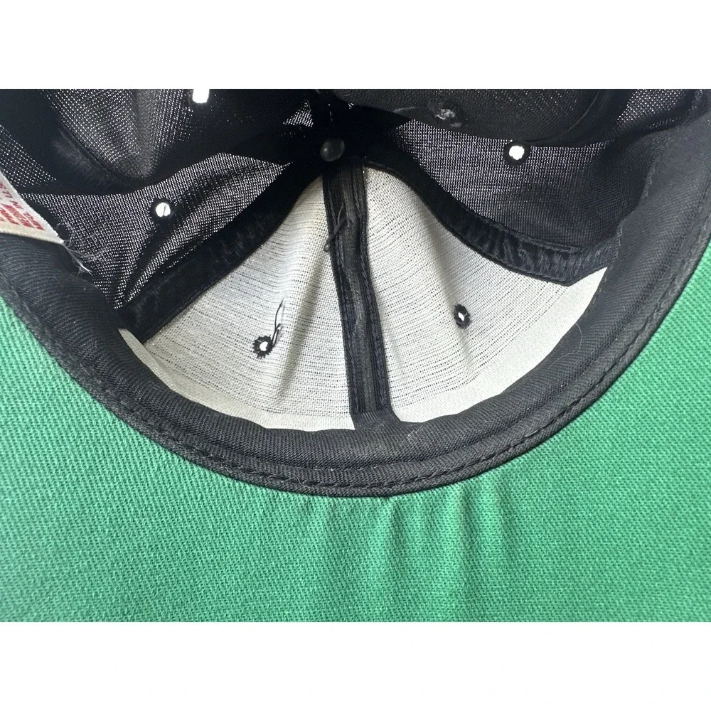 VTG New Era Pro Model Captain Hat Black Gold Scrambled Eggs USA Made Nautical